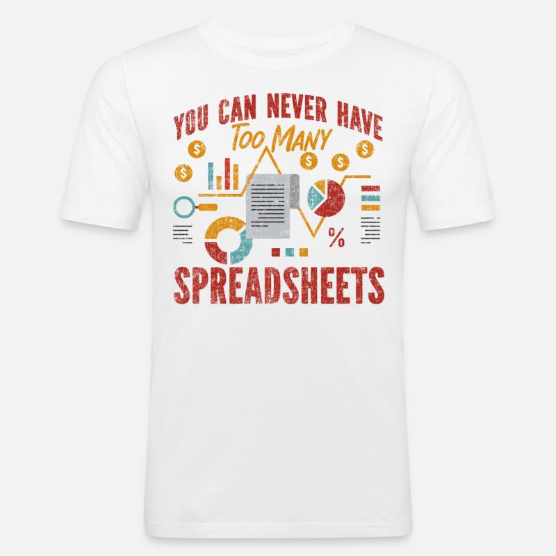 Comptable Comptable Comptable - T-shirt près du corps Homme - blanc