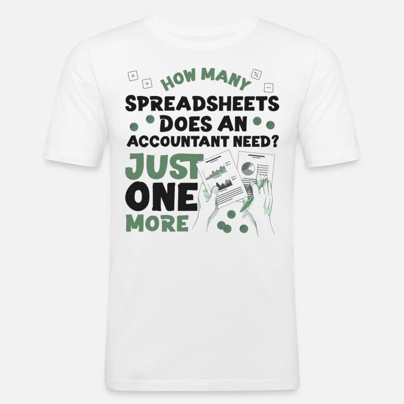 Comptable Comptable Comptable - T-shirt près du corps Homme - blanc