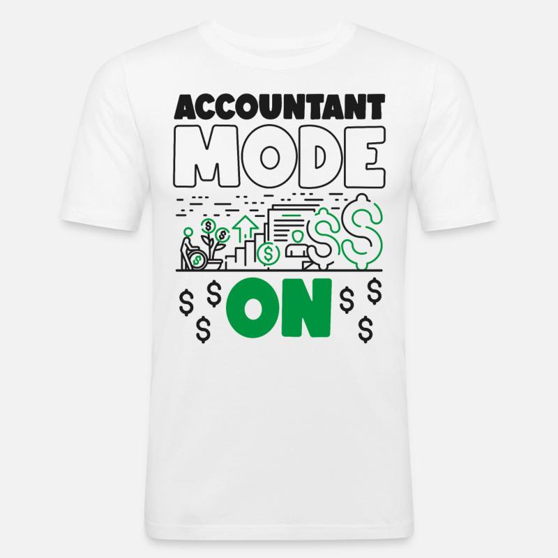 Comptable Comptable Comptable - T-shirt près du corps Homme - blanc