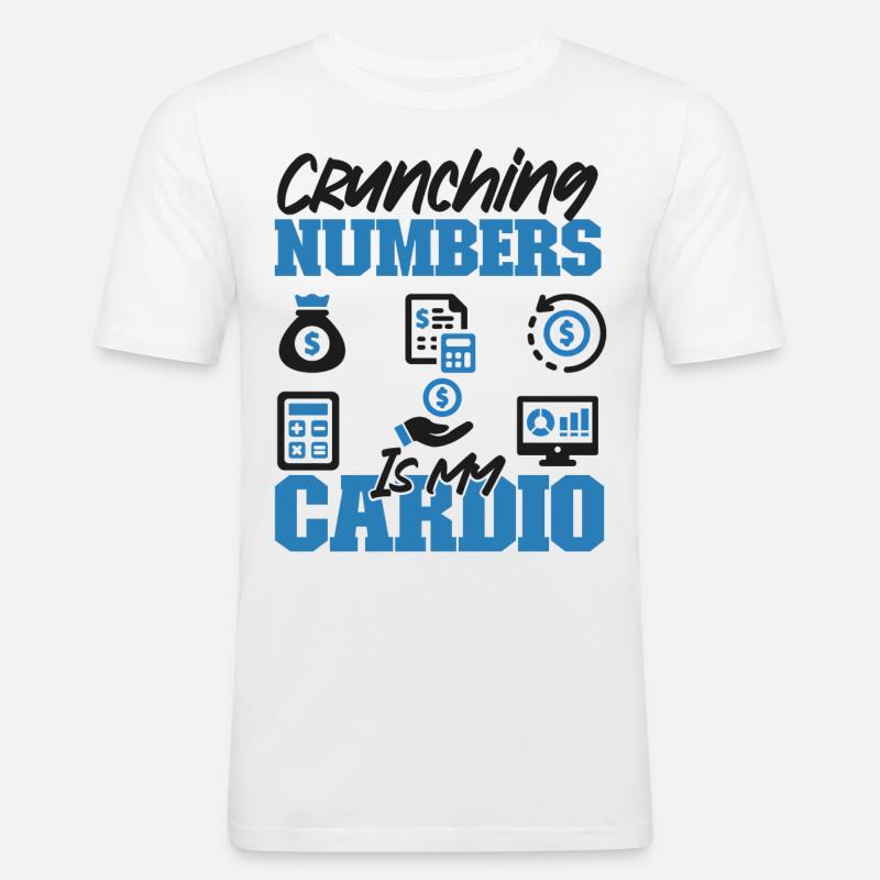 Comptable Comptable Comptable - T-shirt près du corps Homme - blanc