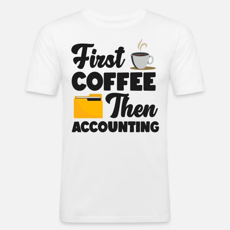 Comptable Comptable Comptable - T-shirt près du corps Homme - blanc