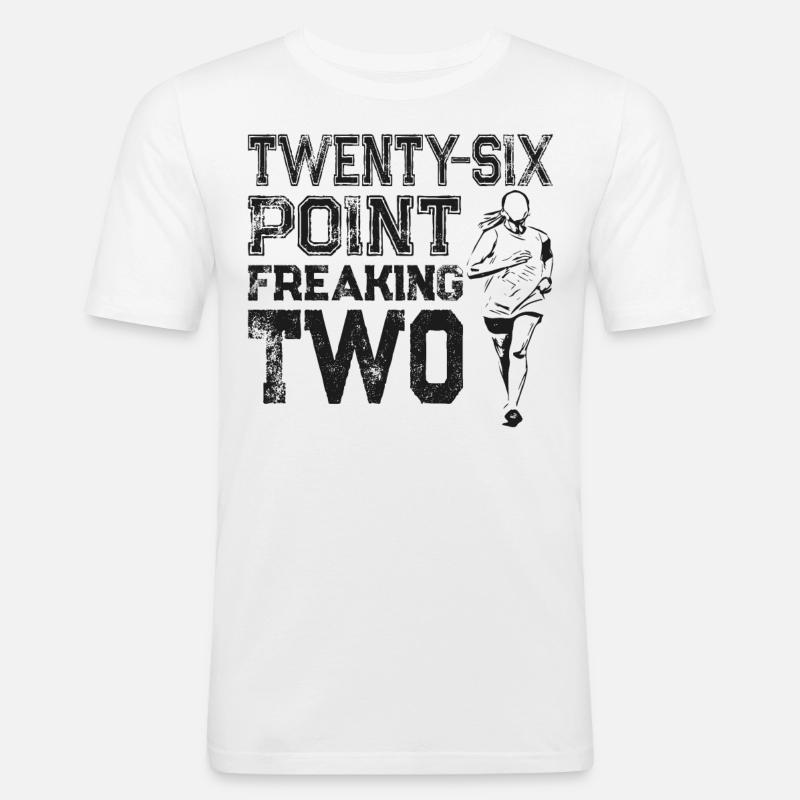 Running Runner Half Marathon - Männer Slim Fit T-Shirt - Weiß
