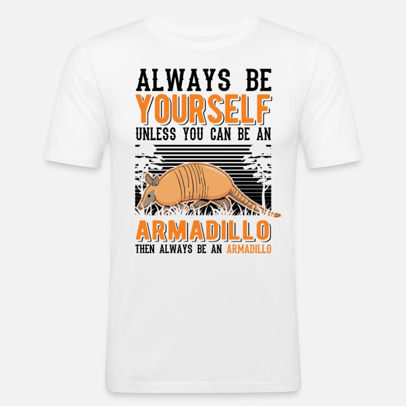 Armadillo Geschenk Gürteltier - Männer Slim Fit T-Shirt - Weiß