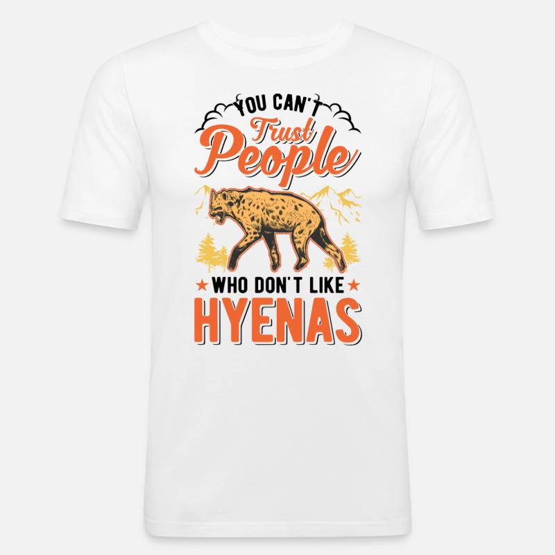 Hyäne Geschenk Erdwolf Hyena - Männer Slim Fit T-Shirt - Weiß
