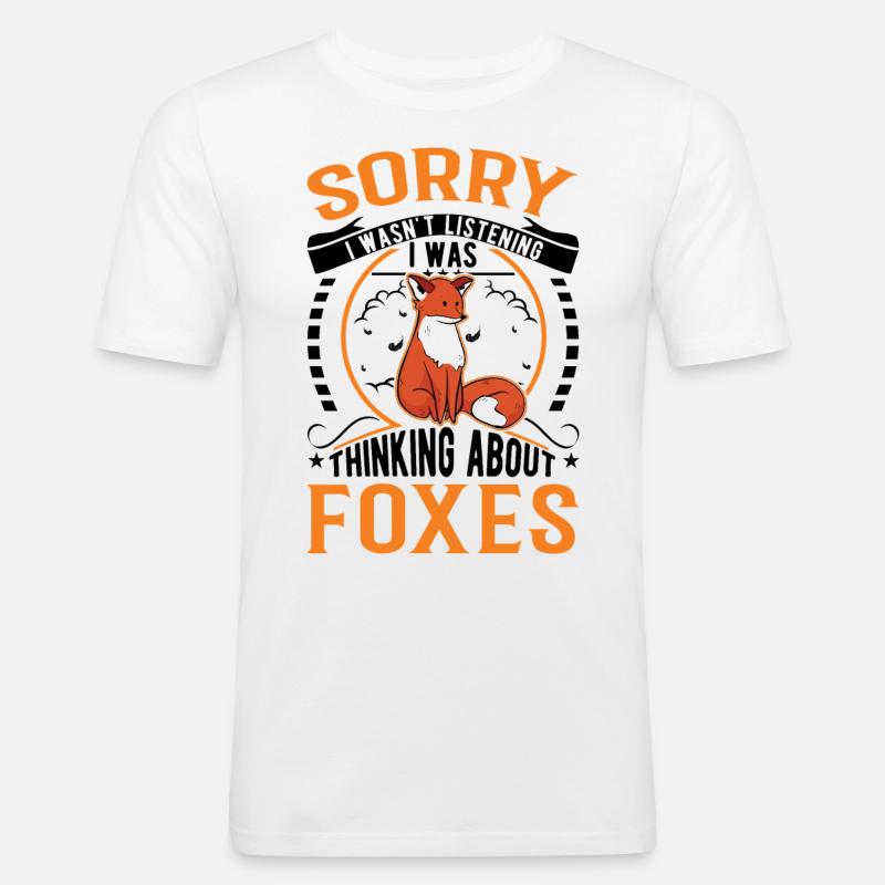 Fuchs Geschenk Rotfuchs - Männer Slim Fit T-Shirt - Weiß