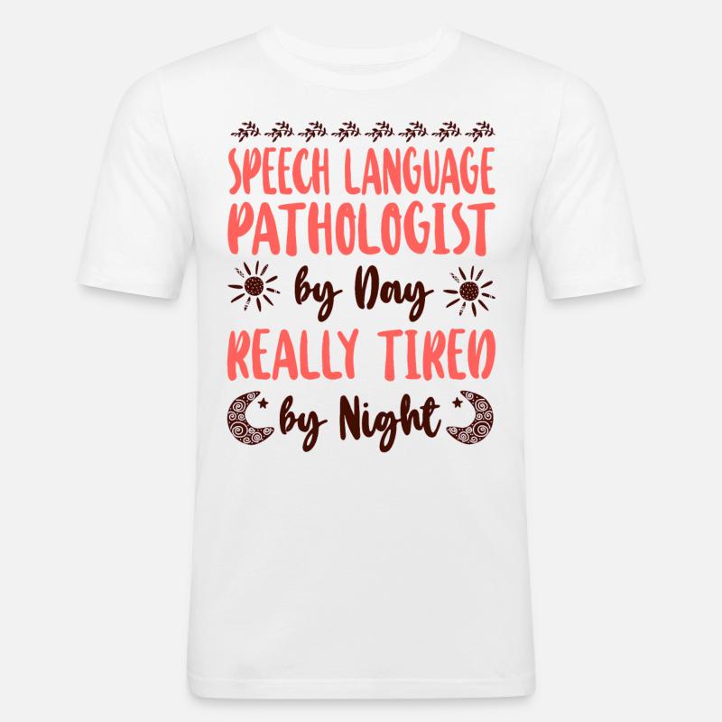 Speech Therapist Therapy Assistant - Männer Slim Fit T-Shirt - Weiß