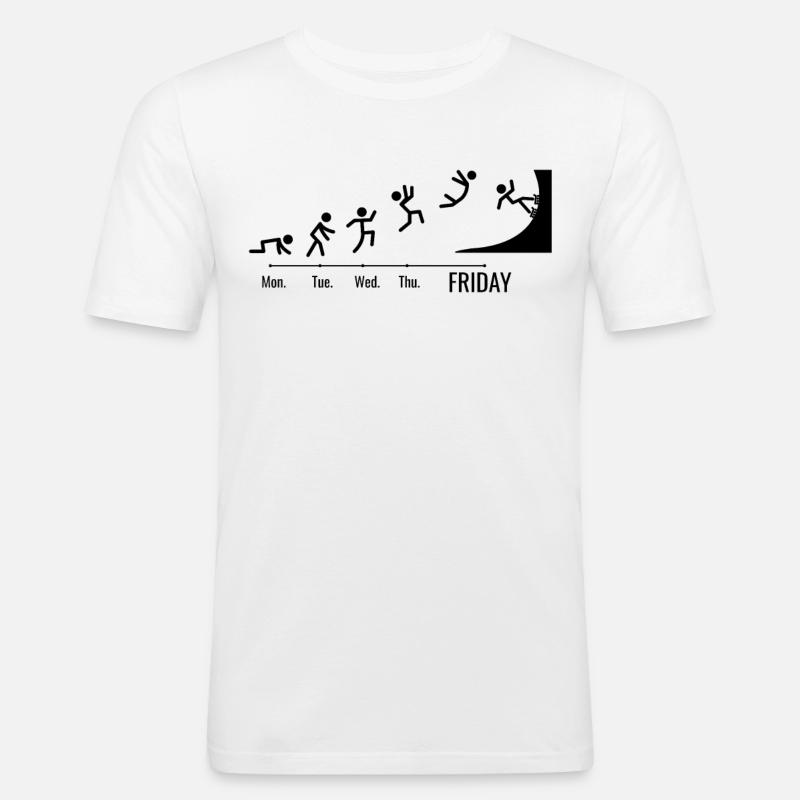 Inline-Skating Rollerskates Wochenende-Skater - Männer Slim Fit T-Shirt - Weiß