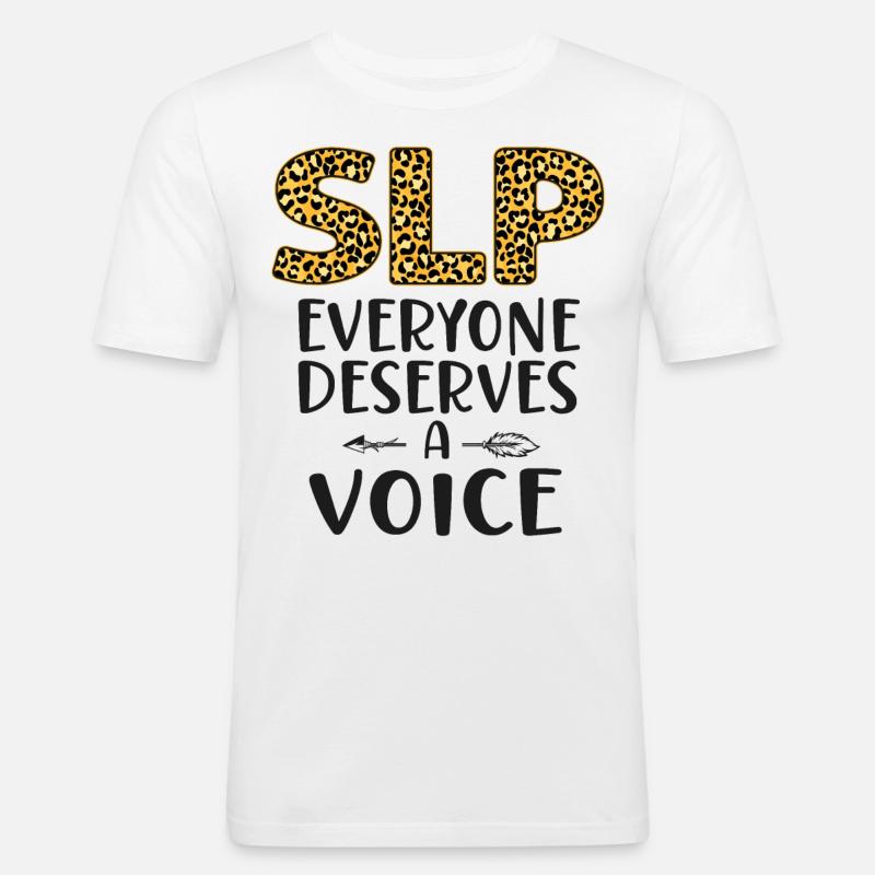 Speech Therapist Therapy Assistant - Männer Slim Fit T-Shirt - Weiß