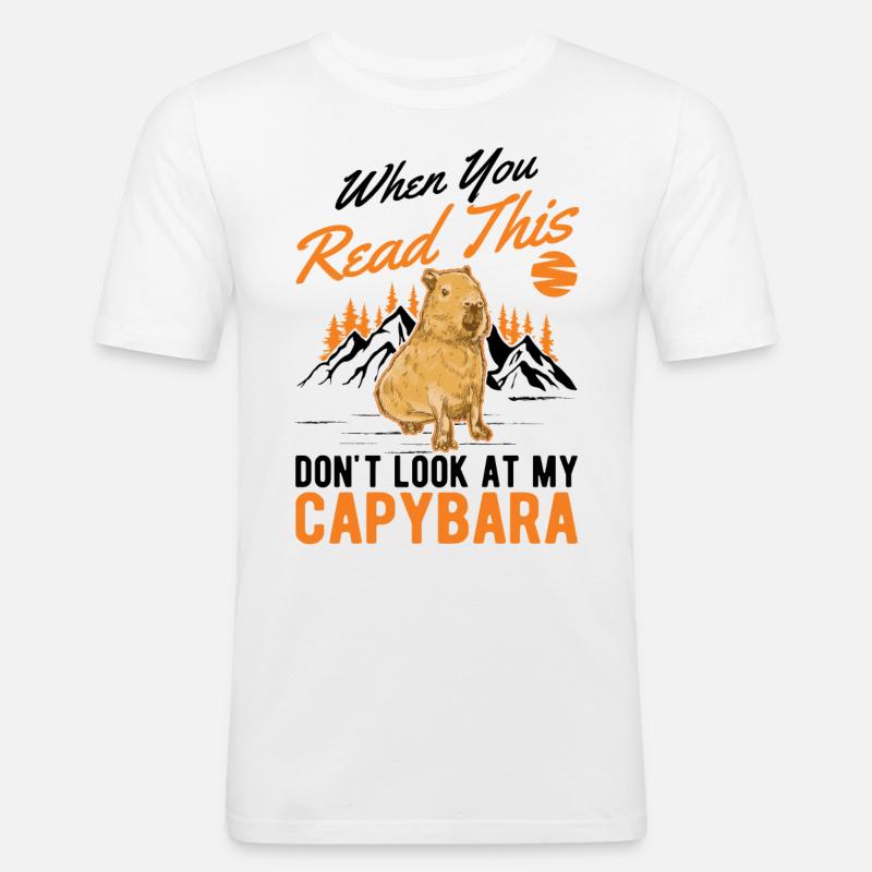 Capybara Gift Capibara capybara - Men's Slim Fit T-Shirt - white