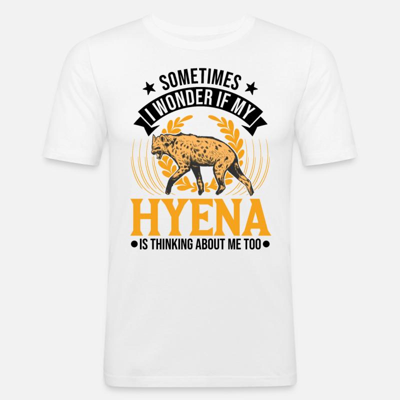 Hyäne Geschenk Erdwolf Hyena - Männer Slim Fit T-Shirt - Weiß