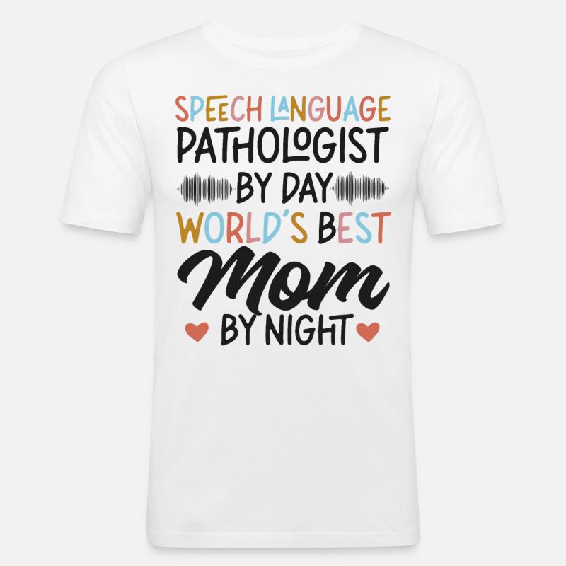 Speech Therapist Therapy Assistant - Männer Slim Fit T-Shirt - Weiß