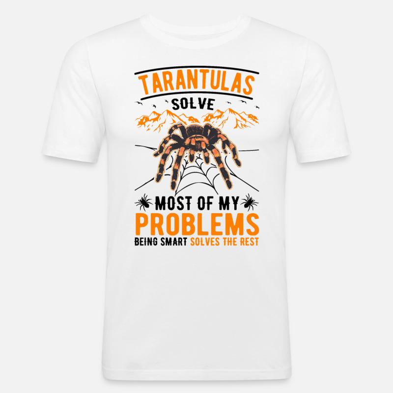 Tarantel Geschenk Spinne Tarantula - Männer Slim Fit T-Shirt - Weiß