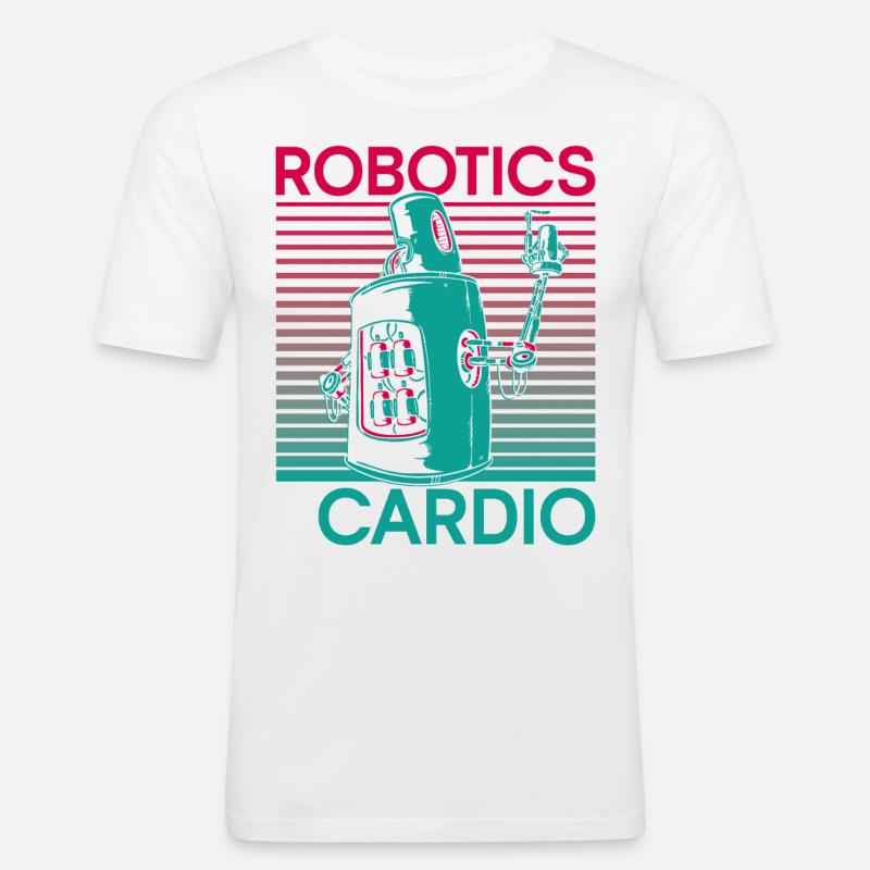 Robot Robotics Engineer Robotics - Männer Slim Fit T-Shirt - Weiß