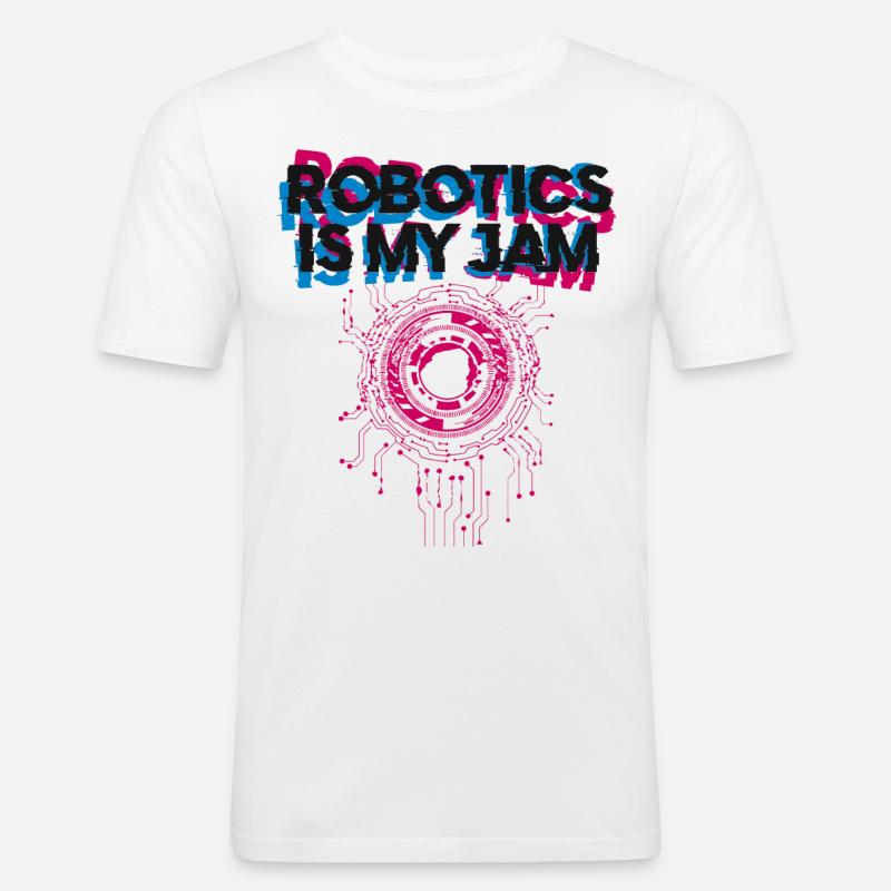 Robot Robotics Engineer Robotics - Men's Slim Fit T-Shirt - white