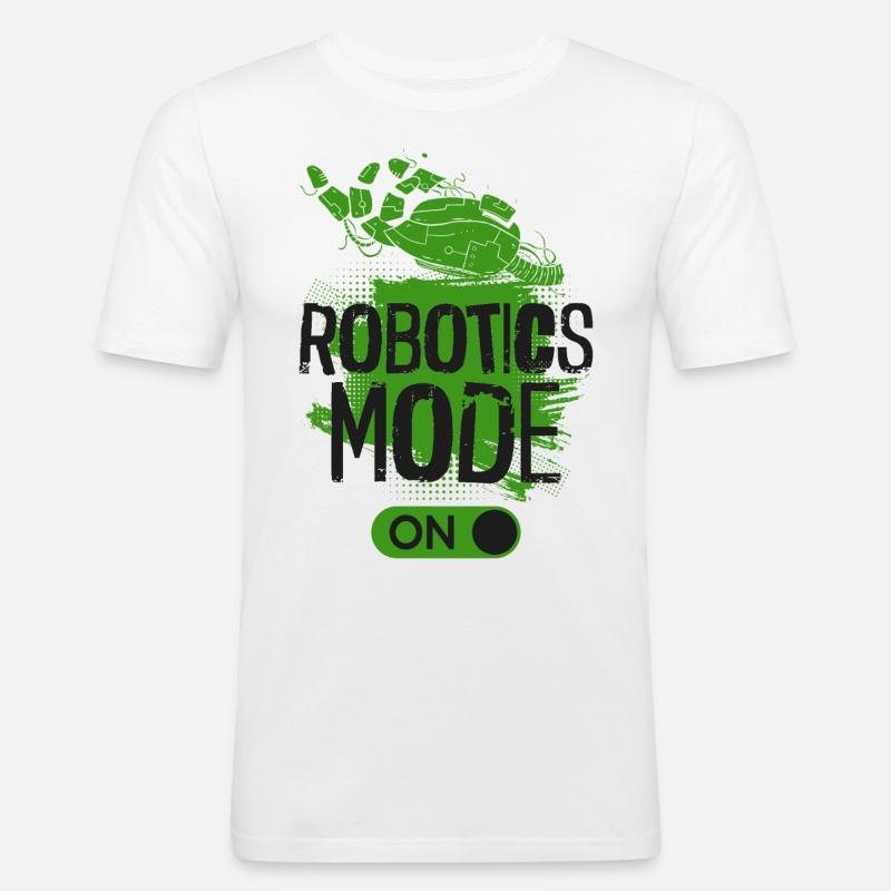 Robot Robotics Engineer Robotics - Männer Slim Fit T-Shirt - Weiß