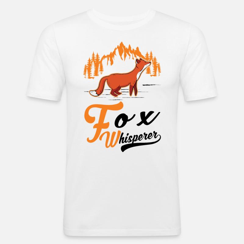 Fuchsflüsterer Fox Whisperer Fuchs - Männer Slim Fit T-Shirt - Weiß