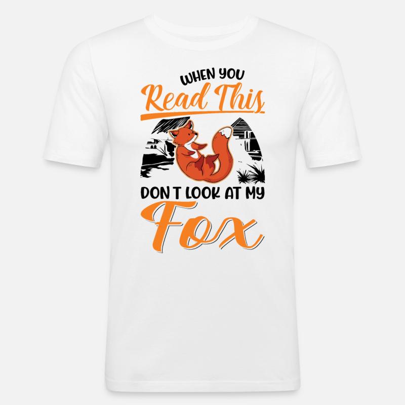 Fuchs Geschenk Rotfuchs - Männer Slim Fit T-Shirt - Weiß