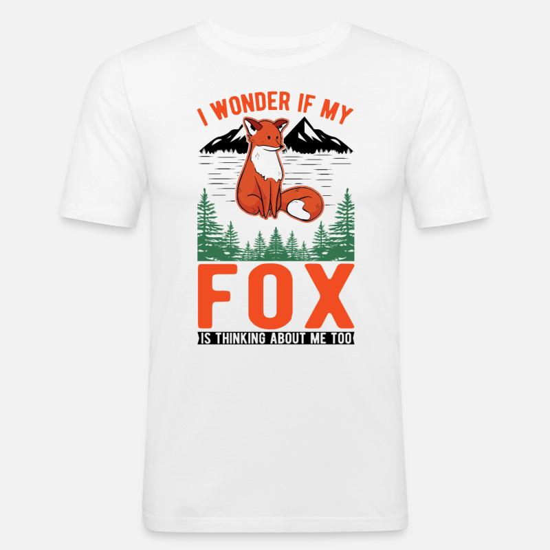 Fuchs Geschenk Rotfuchs - Männer Slim Fit T-Shirt - Weiß