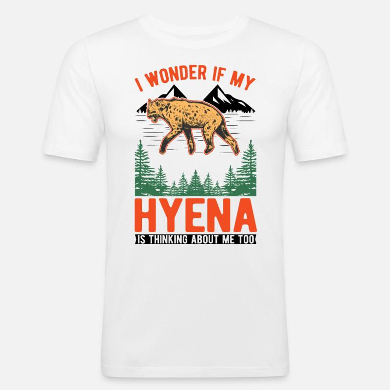 Hyäne Geschenk Erdwolf Hyena - Männer Slim Fit T-Shirt - Weiß