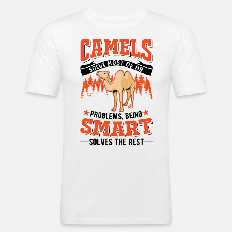 Kamel Dromedar Ägypten Geschenk Großkamel - Männer Slim Fit T-Shirt - Weiß