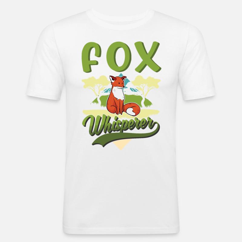 Fuchs Flüsterer Rotfuchs Fuchsflüsterer - Männer Slim Fit T-Shirt - Weiß