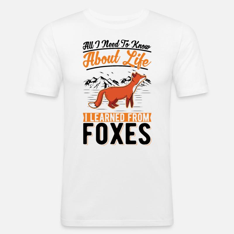 Fuchs Geschenk Rotfuchs - Männer Slim Fit T-Shirt - Weiß