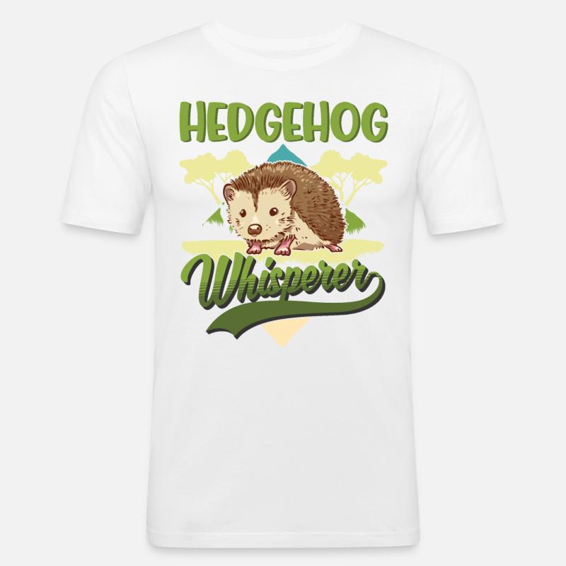 Igel Flüsterer Hedgehog Whisperer - Men's Slim Fit T-Shirt - white