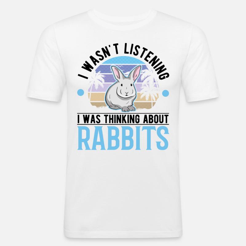 Rabbit Bunny Rabbit Rabbit - Men's Slim Fit T-Shirt - white