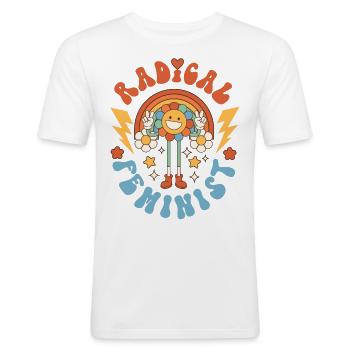 Feminist Radical Feminist - Men's Slim Fit T-Shirt - white - Front - Nik (191cm)