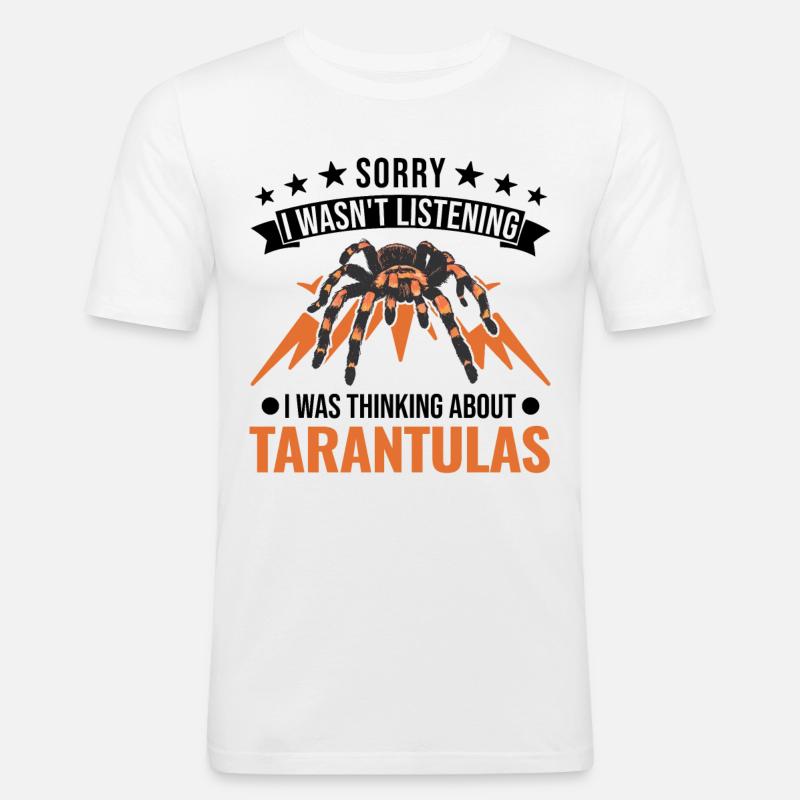 Tarantel Geschenk Spinne Tarantula - Männer Slim Fit T-Shirt - Weiß