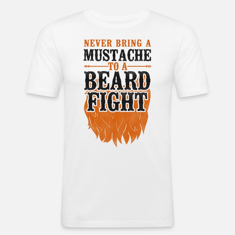 Beard Lover Bearded Man Ginger - Männer Slim Fit T-Shirt - Weiß