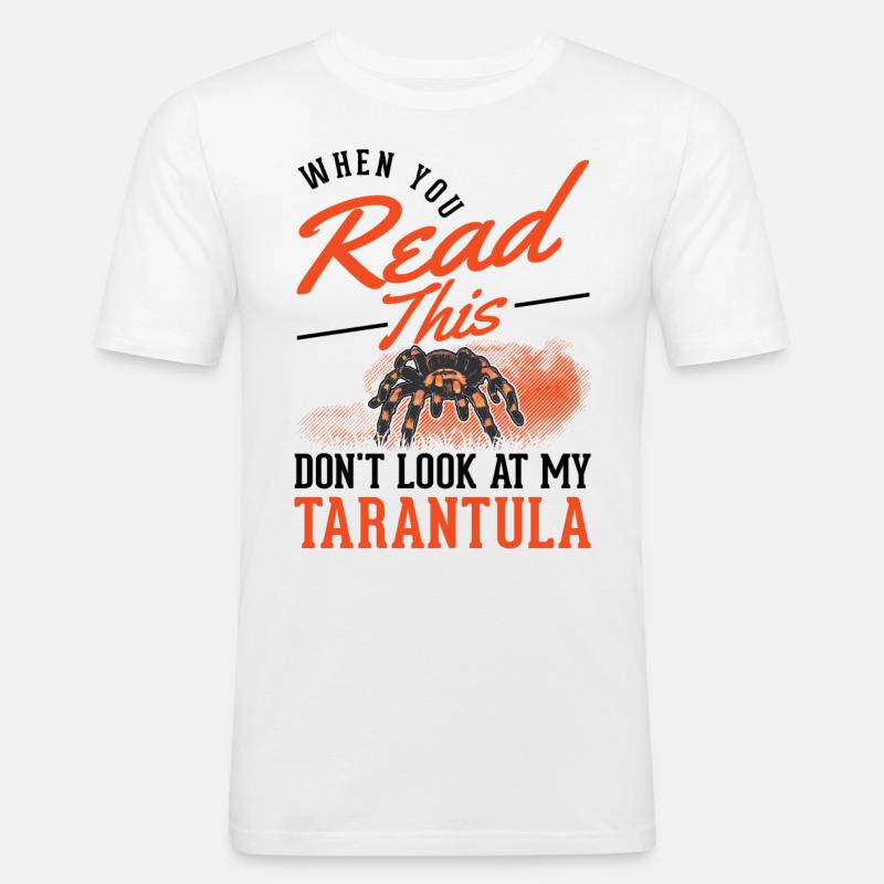 Tarantel Geschenk Spinne Tarantula - Männer Slim Fit T-Shirt - Weiß