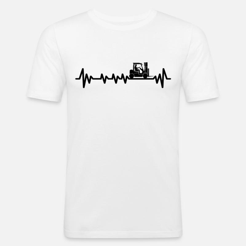 Gabelstaplerfahrer Lagerleiter Lagerist Berufe - Männer Slim Fit T-Shirt - Weiß