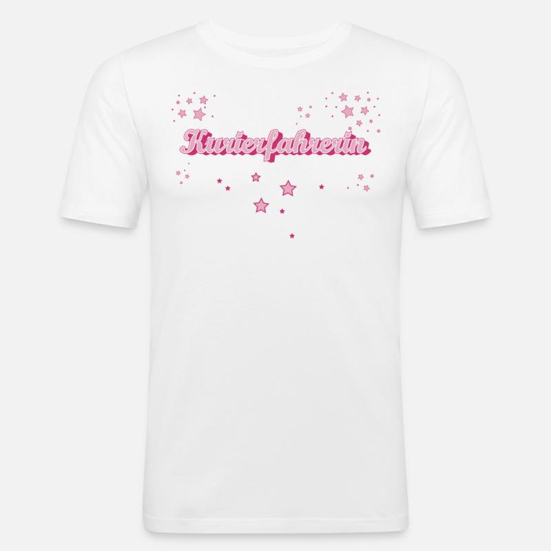 Apotheken Abschluss-Geschenk Kurierfahrerin - Männer Slim Fit T-Shirt - Weiß