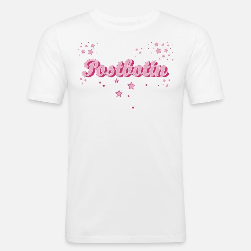 Postboten Abschluss-Geschenk Postbote Postbotin - Männer Slim Fit T-Shirt - Weiß