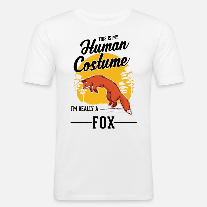 Fuchs Geschenk Rotfuchs - Männer Slim Fit T-Shirt - Weiß