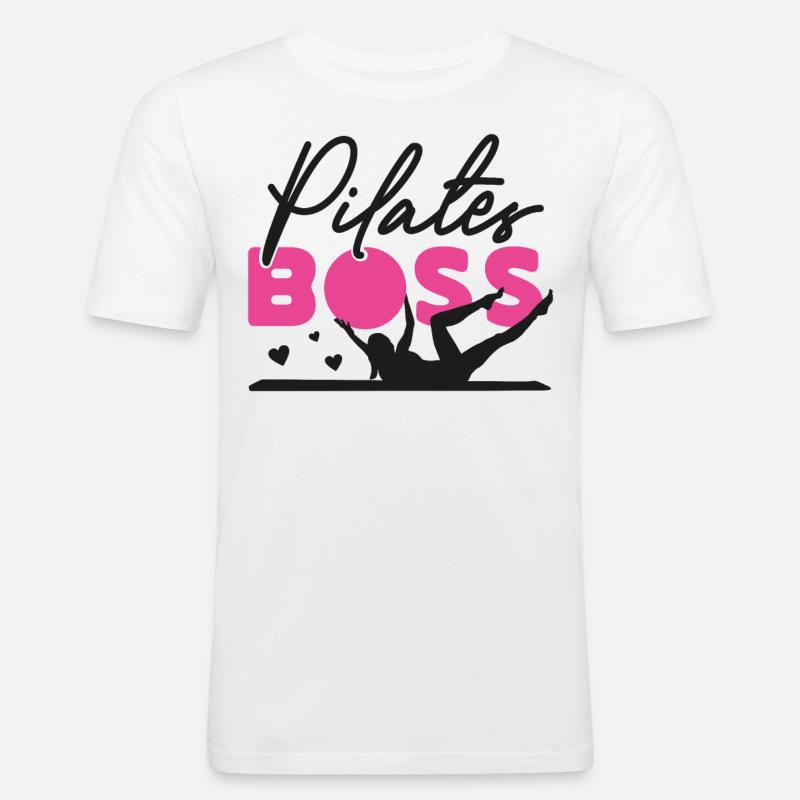 Pilates Instructor Teacher Pilates - Männer Slim Fit T-Shirt - Weiß