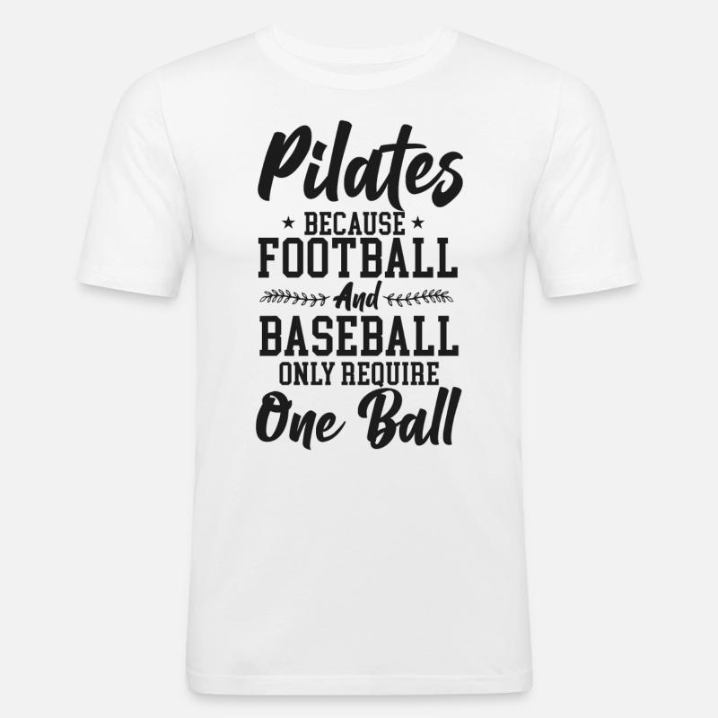 Pilates Instructor Teacher Pilates - Männer Slim Fit T-Shirt - Weiß