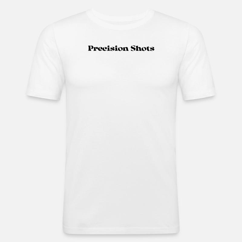 Billiards - Precision Shots - Men's Slim Fit T-Shirt - white