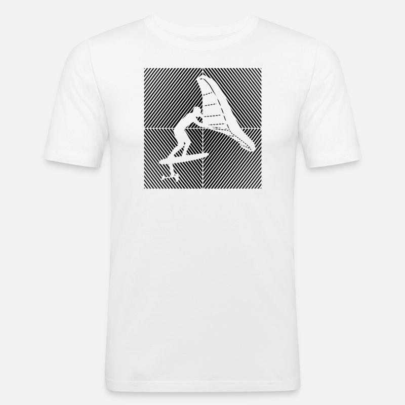 Wingfoil-Surfer Wingfoiling Hydrofoil Kitefoil - Männer Slim Fit T-Shirt - Weiß