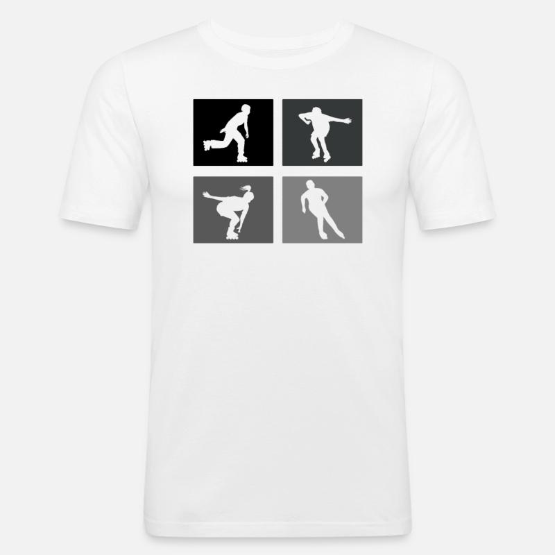 Rollers Rollers Rollers Rollers - T-shirt près du corps Homme - blanc