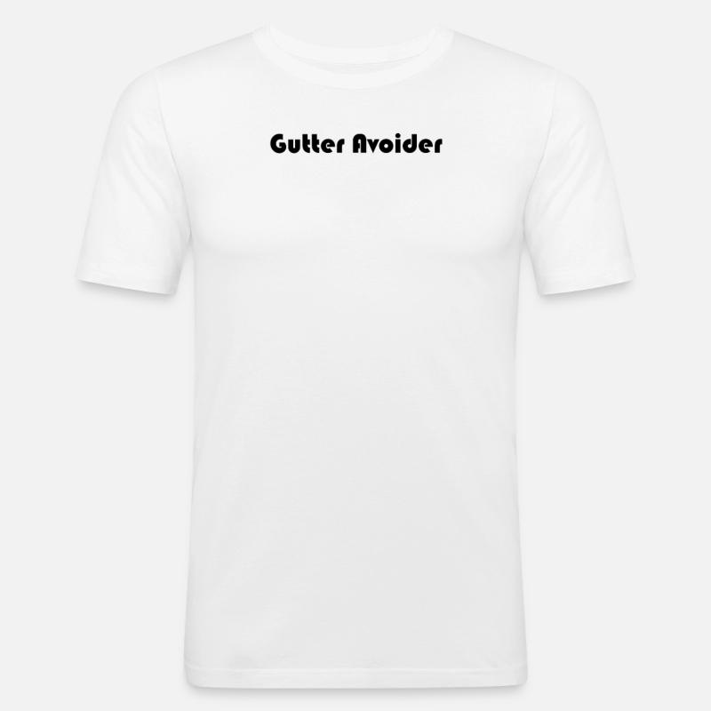 Bowling - Gutter Avoider - Männer Slim Fit T-Shirt - Weiß