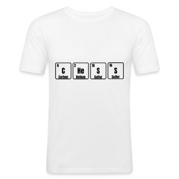 Schach Periodensystem Schach Chemiker - Männer Slim Fit T-Shirt - Weiß - Vorne - Nik (191cm)