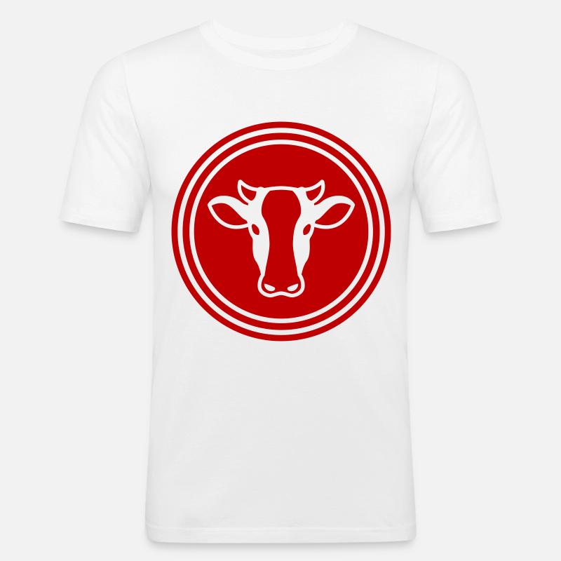 Beef Head - Men's Slim Fit T-Shirt - white