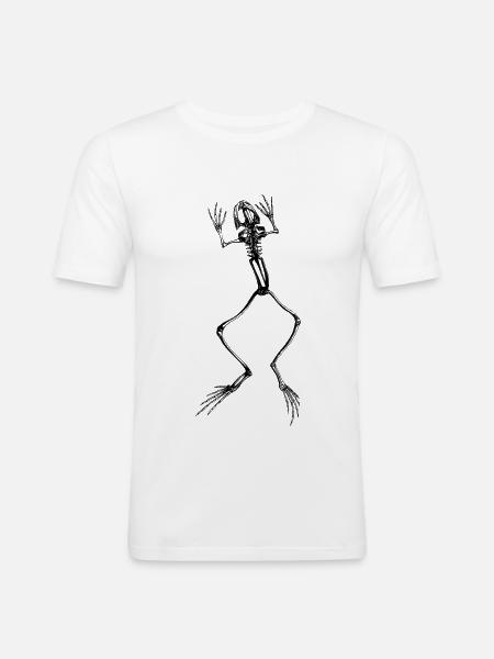 Frog skeleton in black - Men's Slim Fit T-Shirt - white