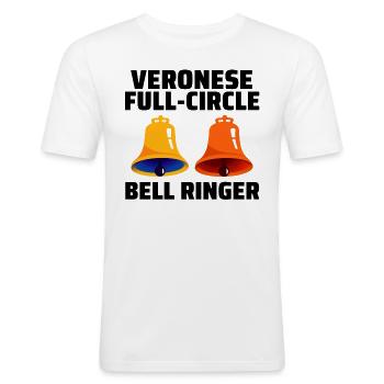 Veroneser Vollkreis Glockenläuter Hobby - Männer Slim Fit T-Shirt - Weiß - Vorne - Nik (191cm)