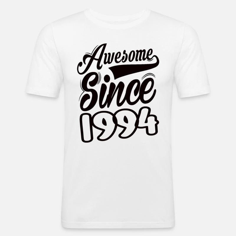 Awesome Since 1994 - Männer Slim Fit T-Shirt - Weiß