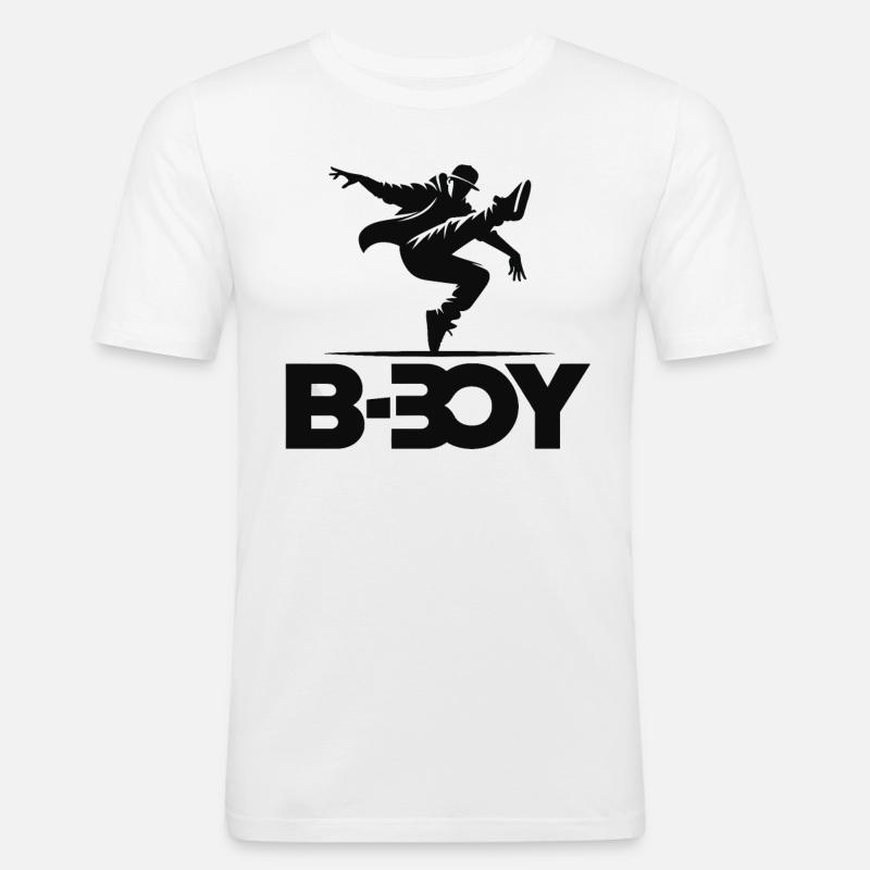 Breakdance Breakdancer Breakdance Kinder - Männer Slim Fit T-Shirt - Weiß