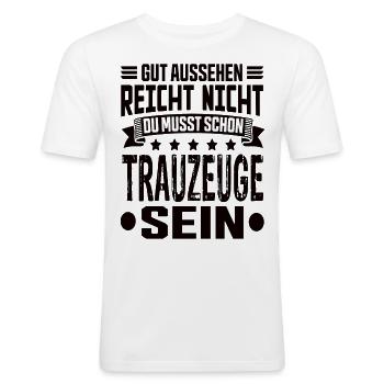 Meilleur homme - T-shirt près du corps Homme - blanc - Devant - Nik (191cm)