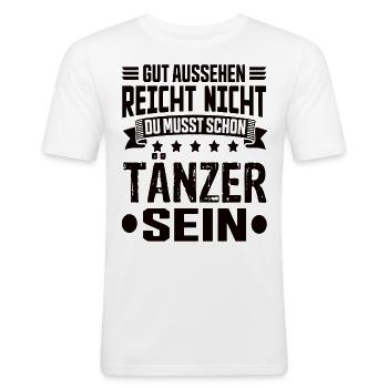 Dancer - Men's Slim Fit T-Shirt - white - Front - Nik (191cm)